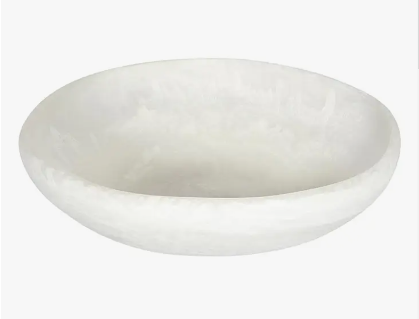 Resin Salad Bowl - White 14"