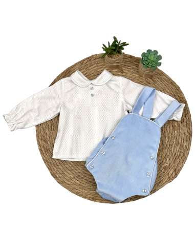 23269 BOYS ROMPER AND SHIRT BRAND BABYFERR (Sizes: 1 M)