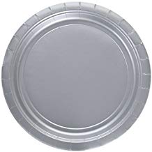 Silver Paper Snack Plates - 24ct