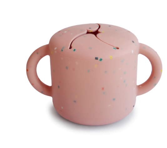 Mushie Snack Cup - Powder Pink Confetti