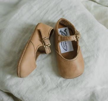 Soft Soled Mary Jane - Tan size 1