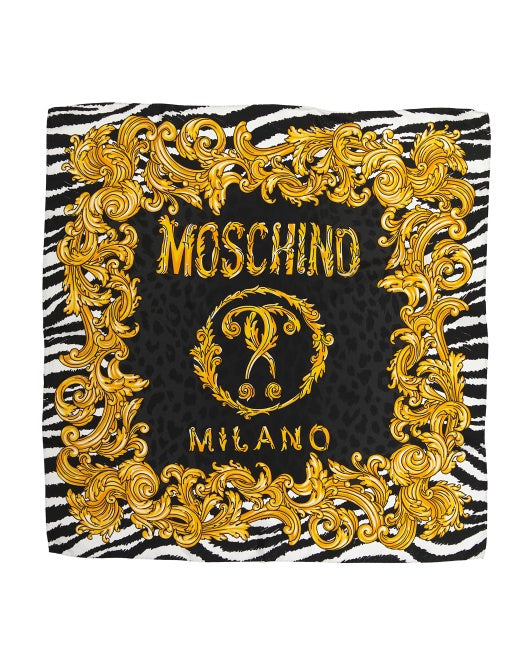 MOSCHINO Made In Italy Silk Scarf,