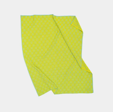 Verloop Knits Chunky Checkerboard Knit Throw - Yellow