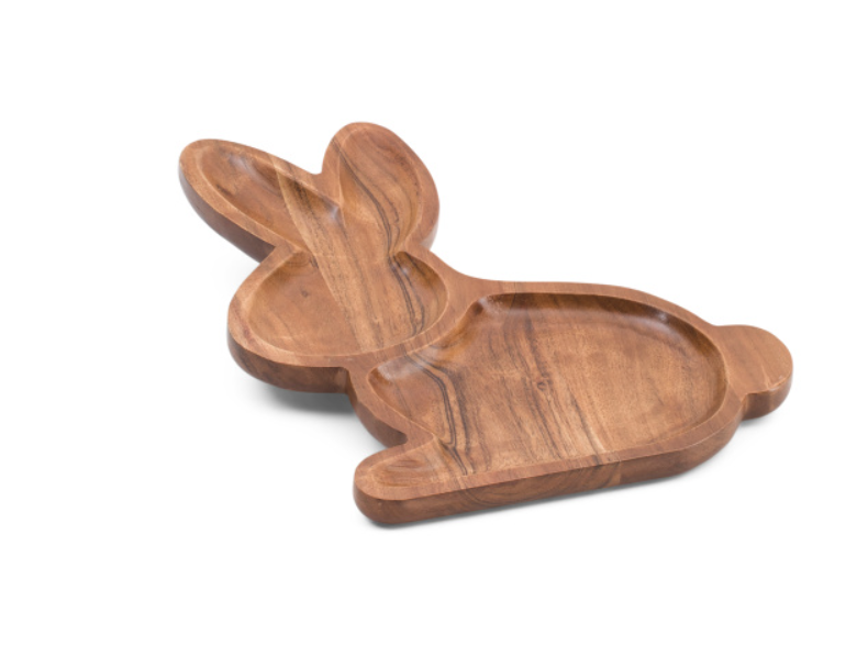 Wooden Rabbit Platter