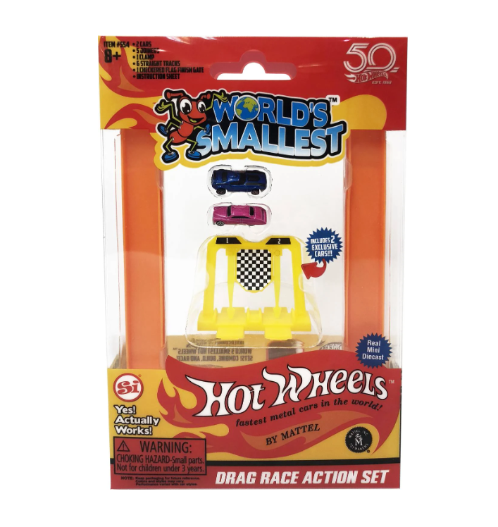 World's Smallest Hot Wheels Drag Race Set